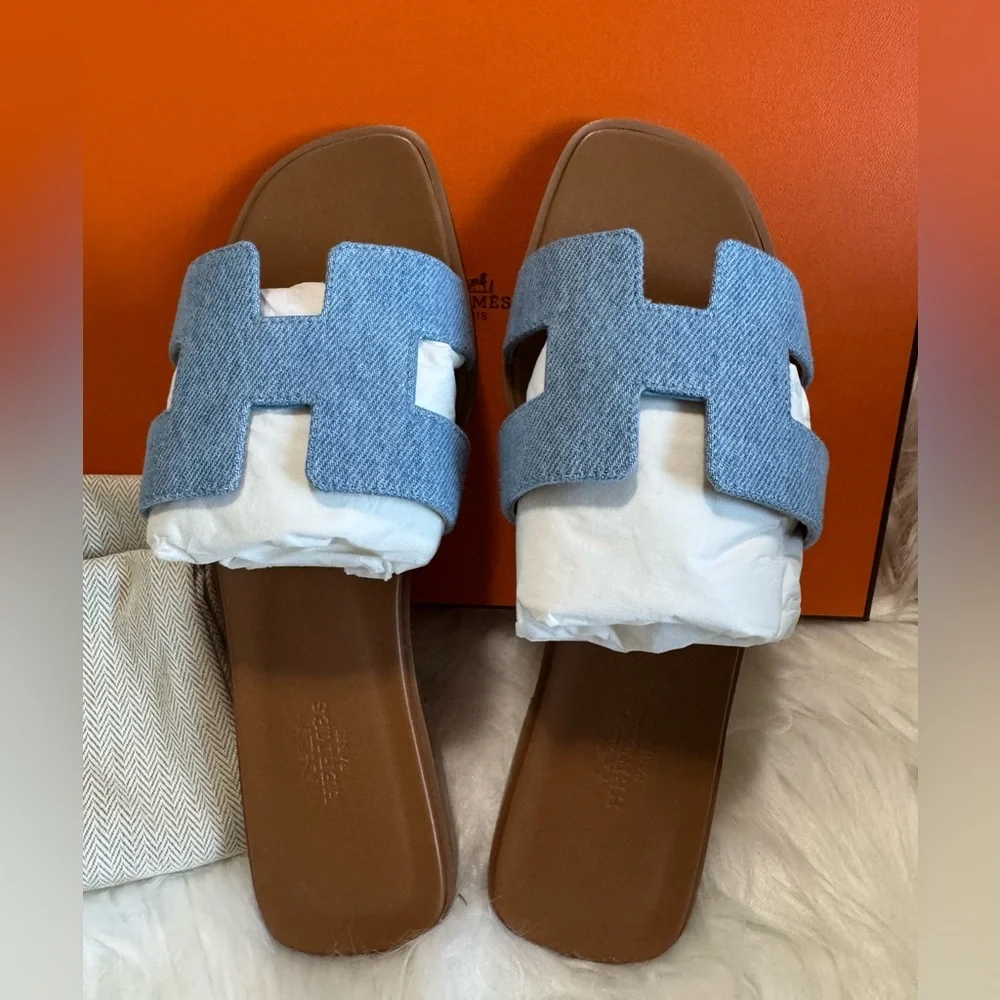 Hermes Oran Canvas Denim - Picture 3 of 8